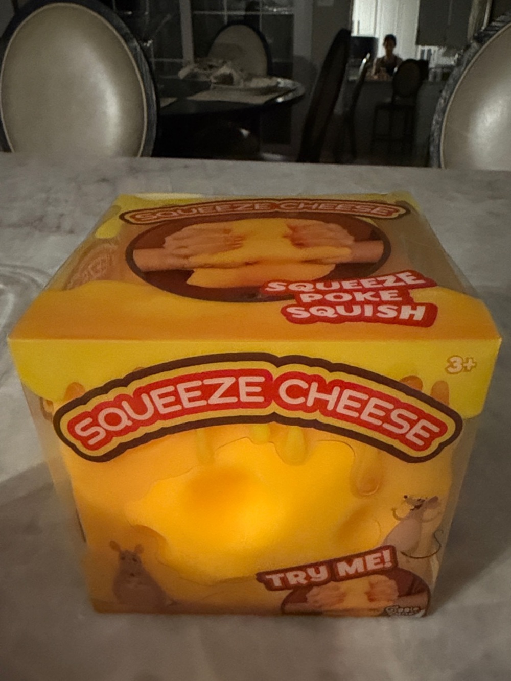 Squeeze Cheese Squishy Toy - Yellow